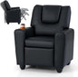 Kids Recliner with Cup Holder PU Leather Kids Reclining Chair