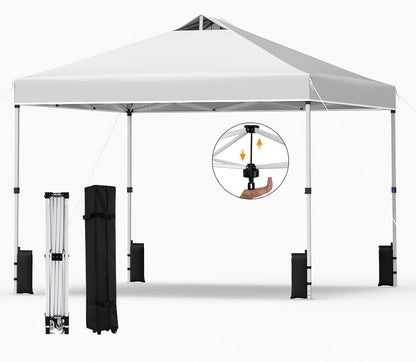 300 x 300 cm Pop up Canopy Tent 1 Person Easy Setup Gazebo Shelter with 1 Button Push