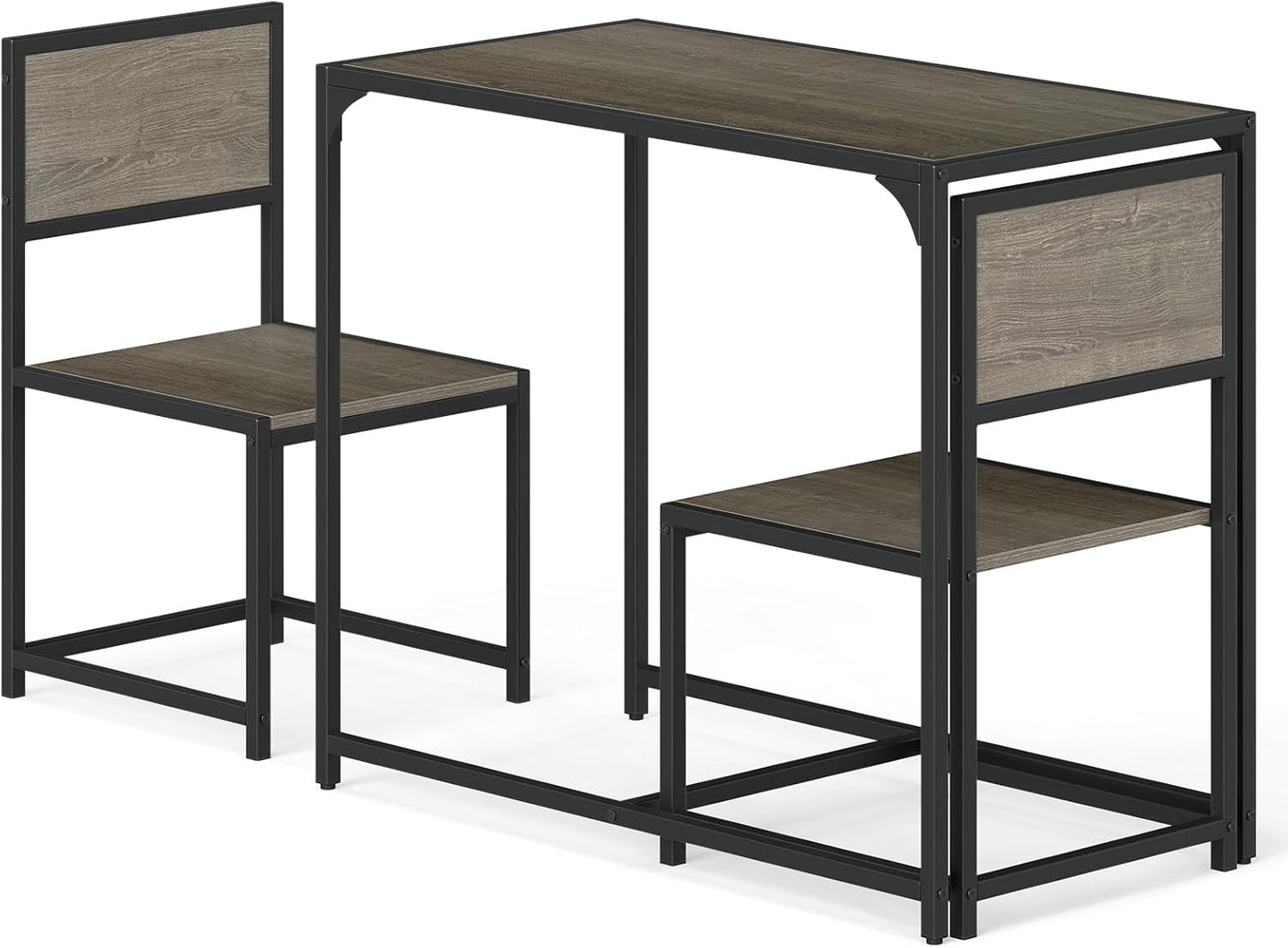 Dining Table and Chairs Set, Breakfast Table Furniture with 2 High Back Chairs