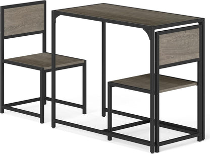 Dining Table and Chairs Set, Breakfast Table Furniture with 2 High Back Chairs