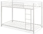 Metal Bunk Bed, Single over Single Loft Bed Frame with Ladder and Safety Guardrail