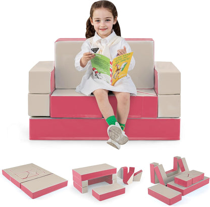 8-Piece Climb and Crawl Foam Set 4 in 1 Convertible Children Soft Play Blocks