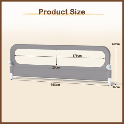 80/120/148/178/198 cm Long Adjustable Baby Bed Rail Guard with Extra Buckle
