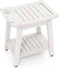 HIPS Slatted Spa Bath Stool Seat with Storage Shelf