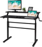 2-Tier Standing Desk with Adjustable Height and Crank Handle
