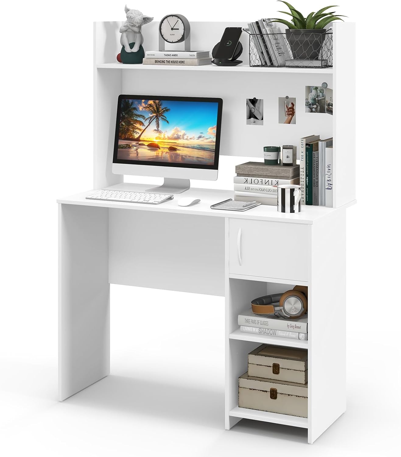 Computer Desk, Modern Writing Workstation PC Laptop Table