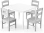 5pcs Activity Wooden Children Desk Chair Set for Preschool Girls Boys