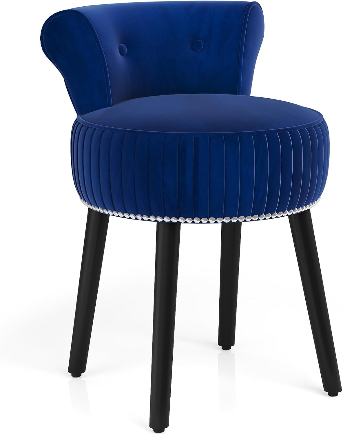 Dressing Table Stool, Upholstered Velvet Vanity Stool Chair Footrest