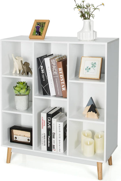 8 Cube Wooden Freestanding Bookshelf Side Cabinet