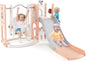 7-in-1 Toddle Slide Set with Swing Seat and Basketball Hoop and Ladder