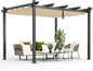 2.9 X 3.6m Metal Pergola with Retractable Roof