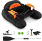 Fishing Boat with Pump, Adjustable Straps, Paddle, Pockets, Fish Ruler, Rod Holder