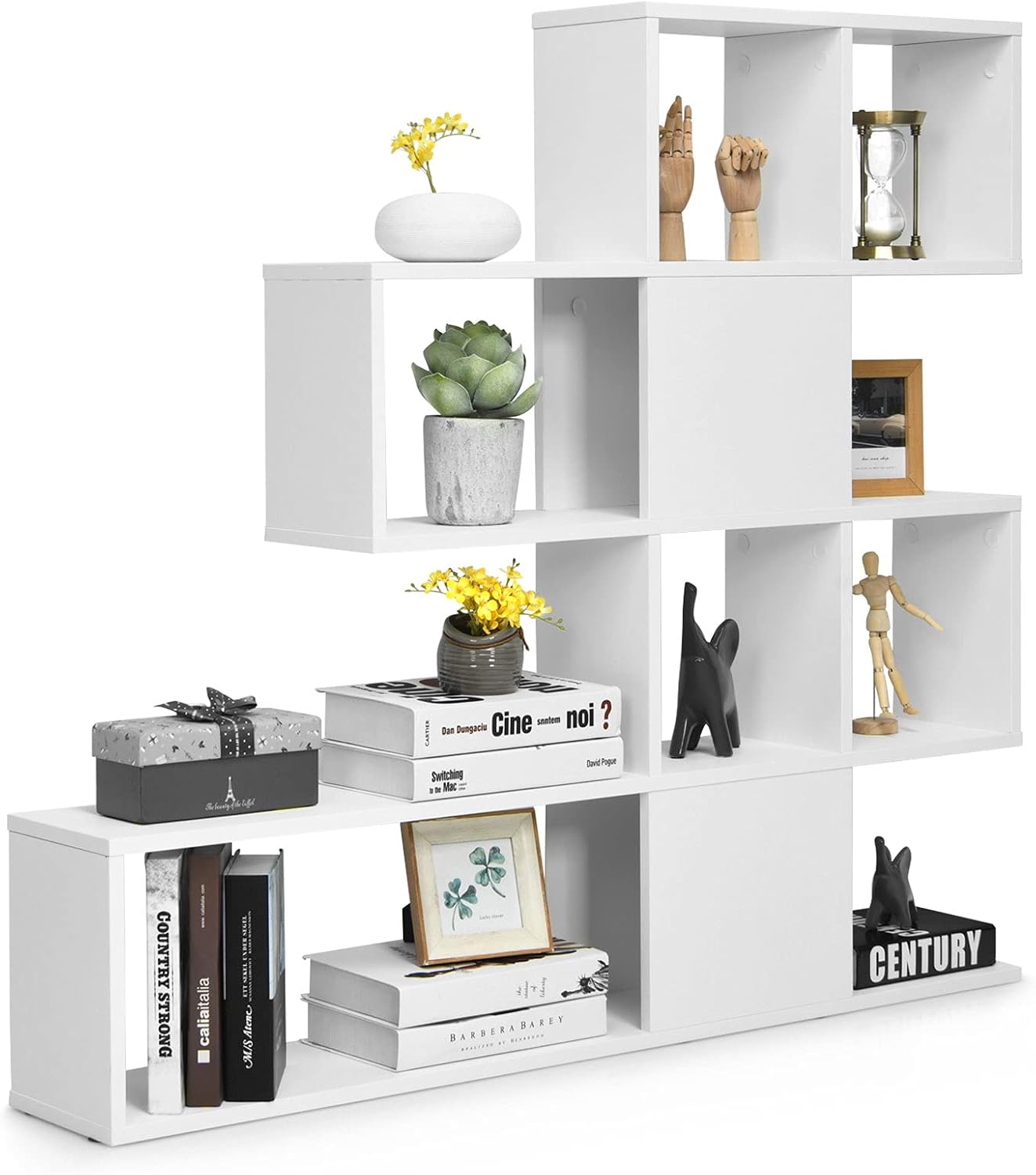 Wooden Display Bookshelf Corner Rack