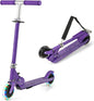 2-Wheel Foldable Kick Scooter with Light Up Wheels and Adjustable Handlebar