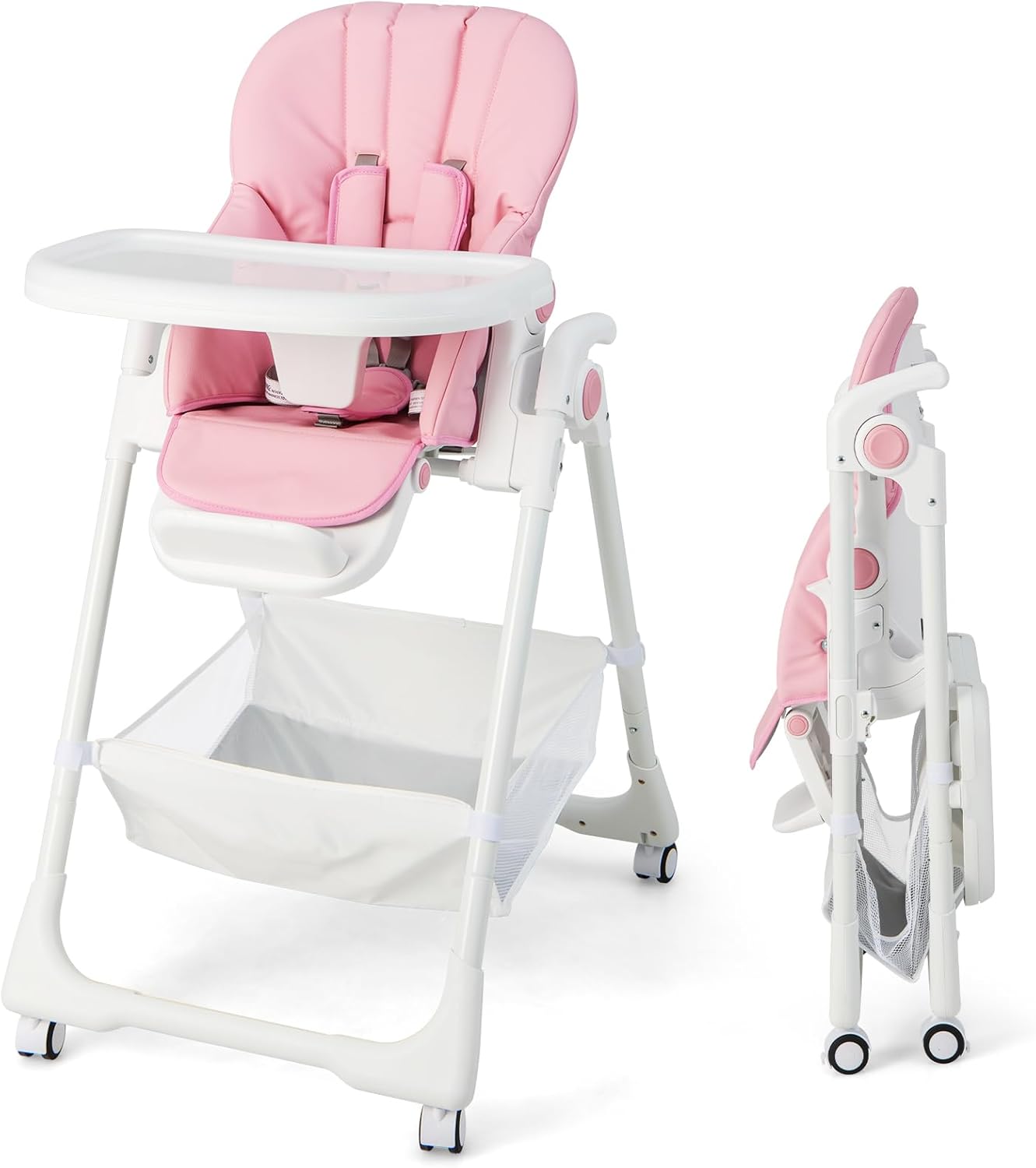 Adjustable Toddlers Highchair with Storage Basket
