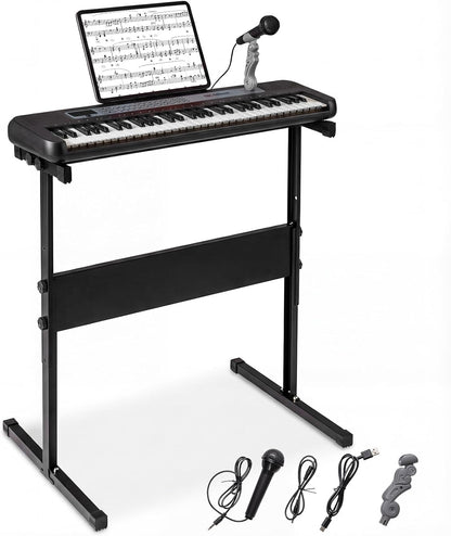 61 Keys Kids Piano Keyboard with Adjustable Stand for Aged 3+ Years Old