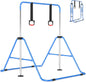 Folding Gymnastics Bar, Height Adjustable Horizontal Kip Bars with Anti-slip Base