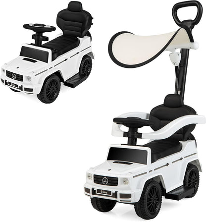 Licensed Mercedes Benz Foot to Floor Slider with Removable Push Handle & Guardrail
