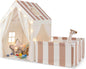 2-in-1 Kids Play Tent with Playpen and Washable Cotton Mat
