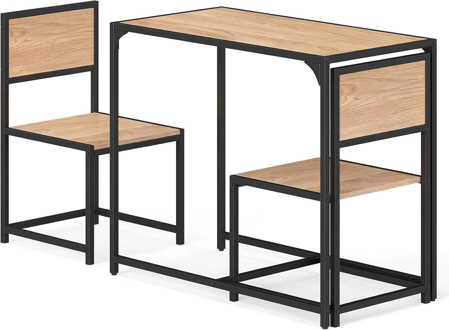 Dining Table and Chairs Set, Breakfast Table Furniture with 2 High Back Chairs