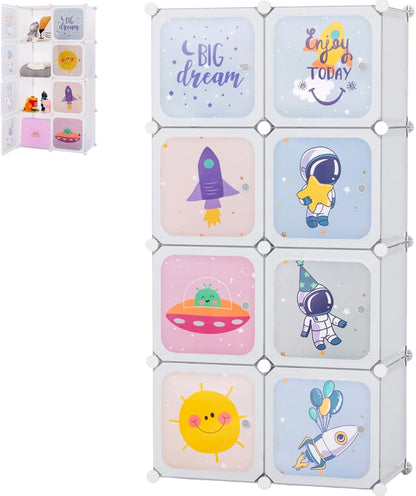8/12 Cube Portable Kids Wardrobe with Hanging Section