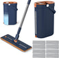 Mop and Bucket Set with Wringer 3-Tank Flat Floor Mop & Bucket System