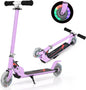 Kids Kick Scooter, Light Up LED 2 Wheeled Scooters for Ages 4 to 13 Children Girls Boys