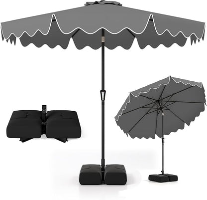 Garden Parasol, 8 Ribs Heavy-Duty Sun Shade Canopy