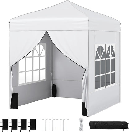 Pop up Gazebo, Outdoor Canopy Tent with 4 Removable Sidewall