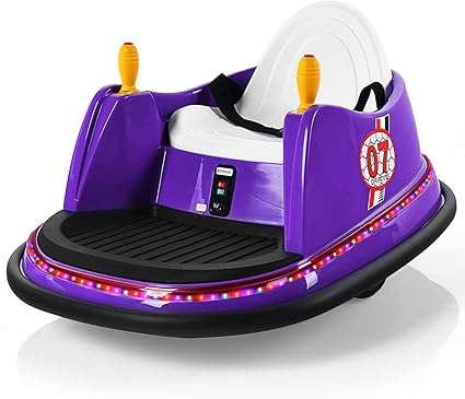 Kids Ride-On Bumper Car with Colorful Flashing Lights and Music