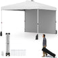 3 x 3 m Pop up Canopy Tent with 1 Sidewall Wheeled Bag