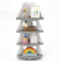 4-Tier Kids Corner Bookshelf for Kids Room and Nursery Playroom