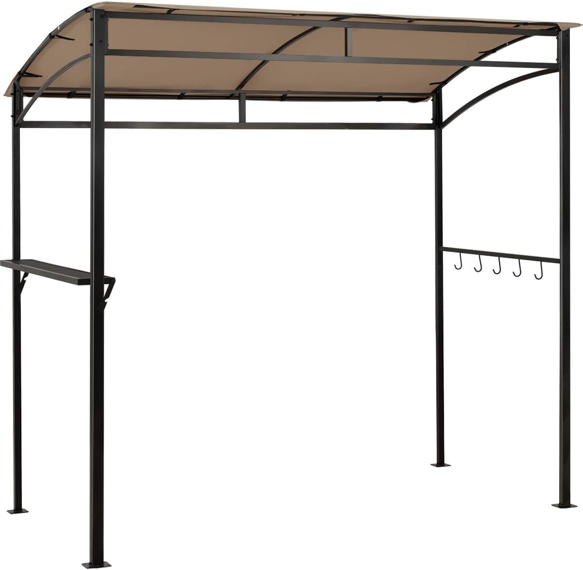 Outdoor Grill Gazebo with Serving Shelf and Storage Hooks
