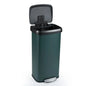GiantexUK 68L Recycling Pedal Bin, Stainless Steel Rectangular Trash Bin with Silent Soft Close Lid & Pedal