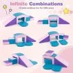6 Pieces Foam Climbing Blocks Soft Play Climbing for Toddlers with Tunnel