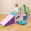 6 Pieces Foam Climbing Blocks Soft Play Climbing for Toddlers with Tunnel