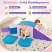 6 Pieces Foam Climbing Blocks Soft Play Climbing for Toddlers with Tunnel