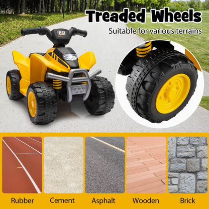 6V Kids Ride on ATV CAT Licensed Quad Car with Horn Sound