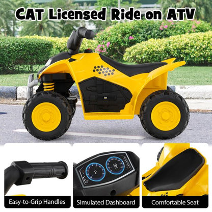6V Kids Ride on ATV CAT Licensed Quad Car with Horn Sound