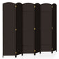 6-Panel Room Divider Folding Privacy Screen with Hand-woven Texture