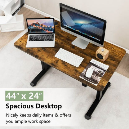 Electric Height Adjustable Standing Desk with Button Controller