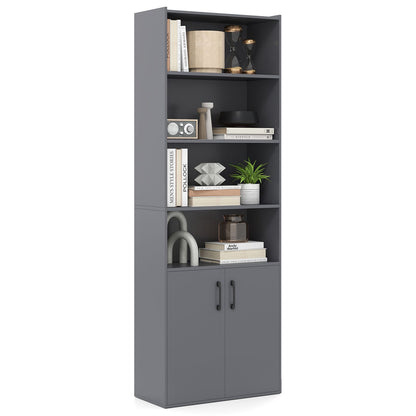 6-tier Modern Style Bookcase with Adjustable Shelves