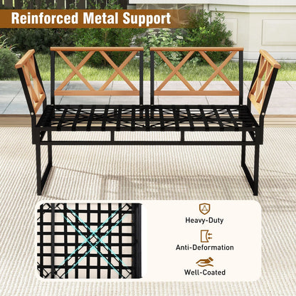 7 Piece Outdoor Conversation Set with Ottomans for Porch