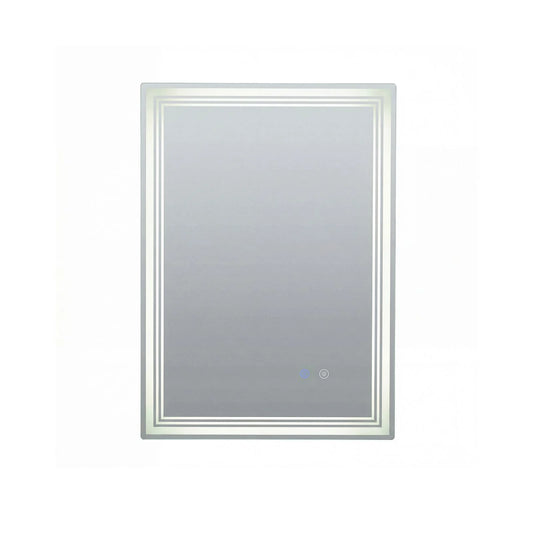70 x 50 CM LED Rectangular Wall Bathroom Mirror with Anti-fog