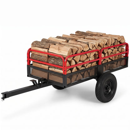 700 KG Capacity 0.5 m³ Heavy Duty Metal Dump Cart Trailer for ATV UTV Tractor