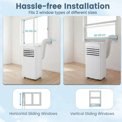 7000/9000 BTU Portable Air Conditioner with Sleep Mode and 24H Timer