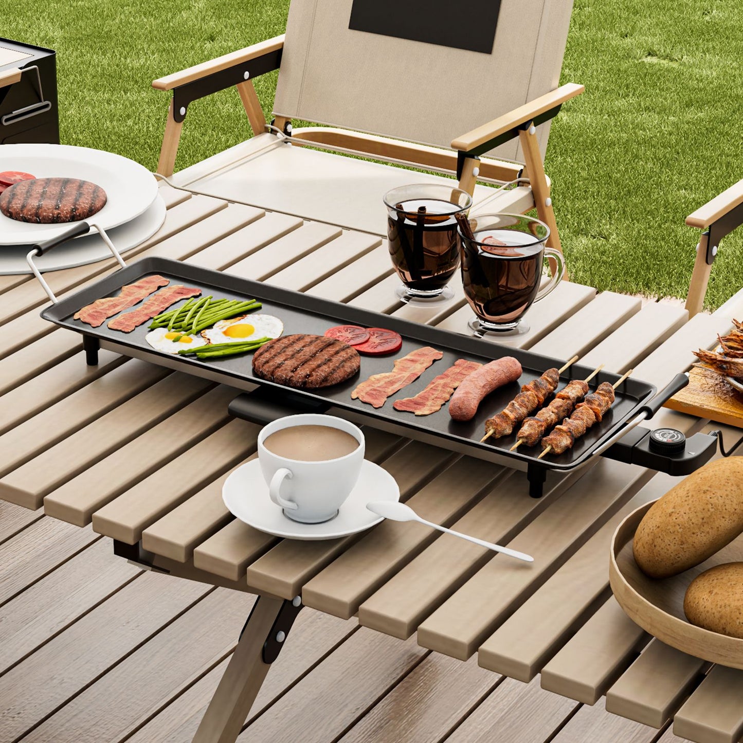 Electric Barbecue Teppanyaki Table Griddle