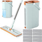 Mop and Bucket Set with Wringer 3-Tank Flat Floor Mop & Bucket System