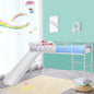 Sliding Loft Children Single Bed with Stairs and Safety Guardrails
