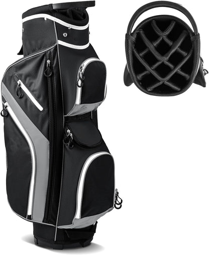 Golf Cart Bag, Golf Trolley Bag with 14 Way Dividers, Cooler Bag